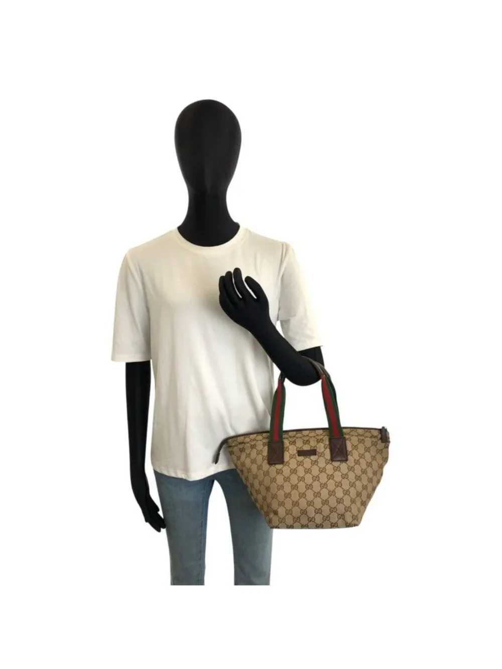 Gucci Sherry Line Beige Brown GG Canvas Tote